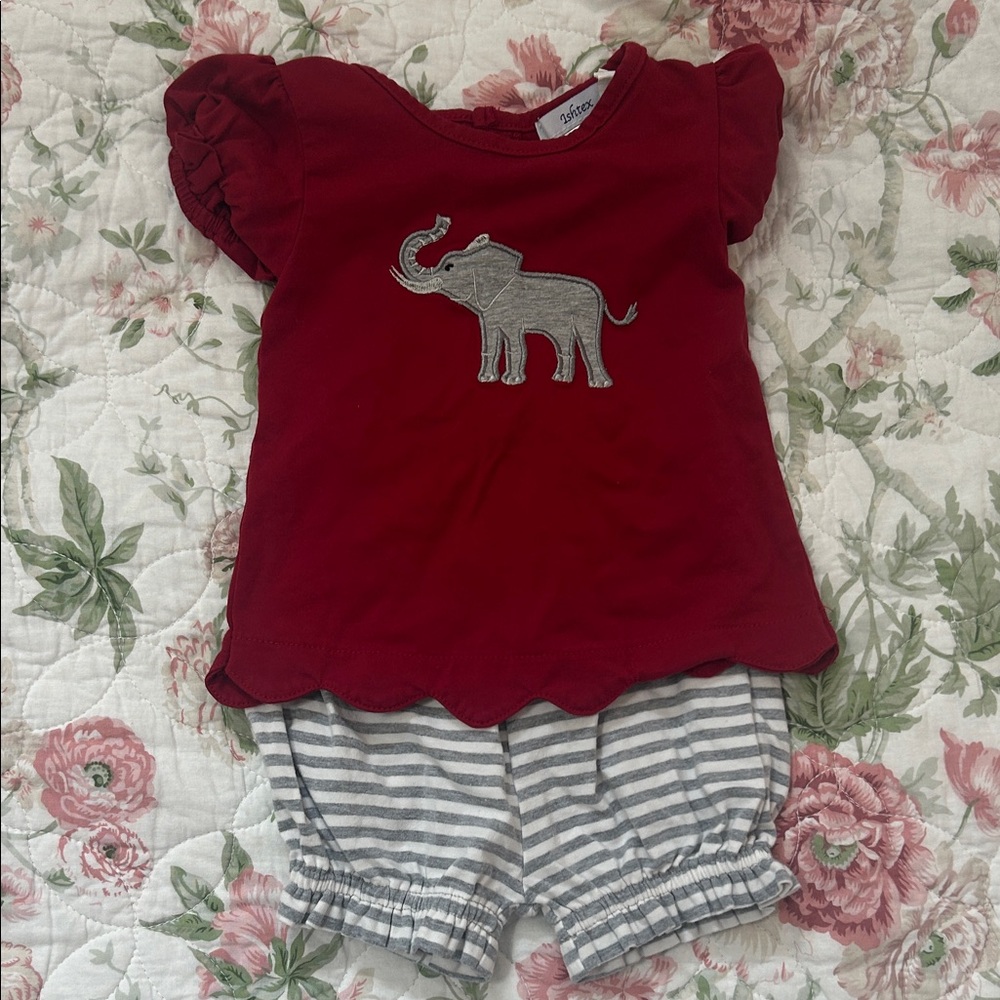 Red Elephant Baby Outfit